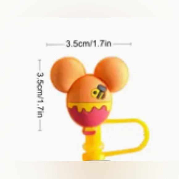 🆕 Dark Green Starbucks cup with straw 16oz w/Winnie the Pooh straw cover - Picture 6 of 6